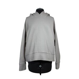Muji women's relaxed fit hooded crop athleisure pullover sweatshirt‎ M/L